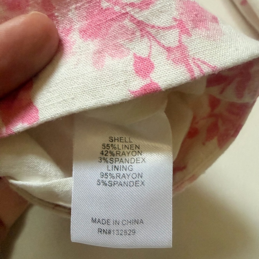 MAJORELLE Off-Shoulder Pink Floral Button Front Top - Picture 12 of 12